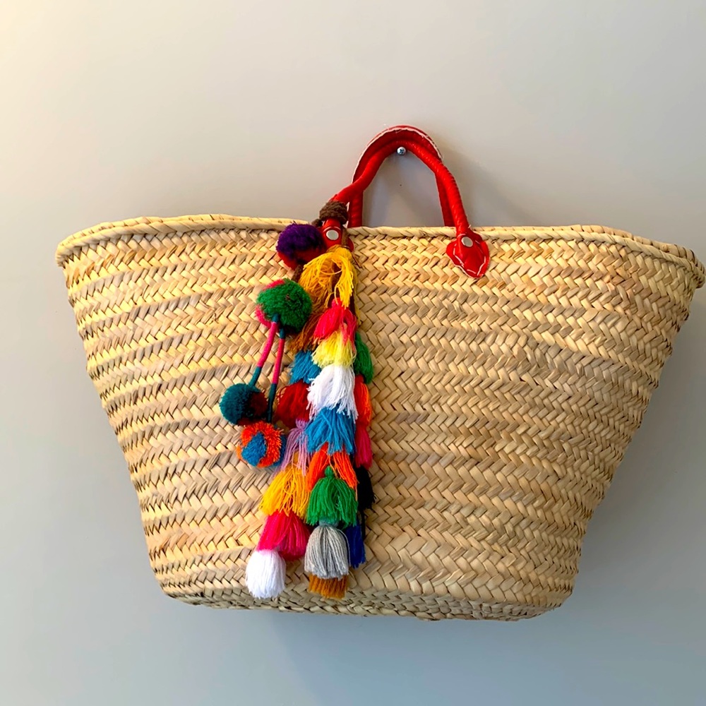 Misa Los Angeles straw tote/beach bag